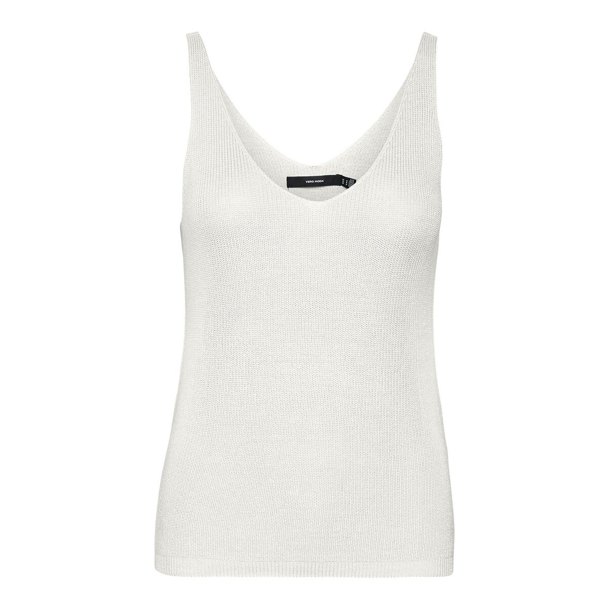 Top com decote em V branco, VERO MODA