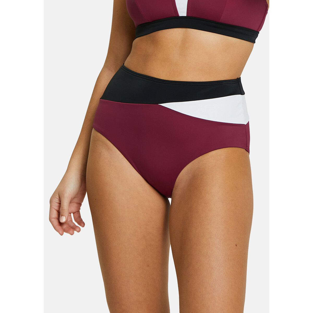 Beyond The Beach Full Bikini Bottoms with High Waist plum, SANS COMPLEXE
