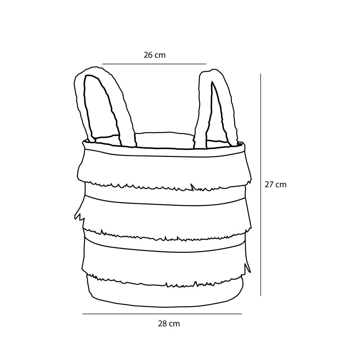 Ensemble de 2 paniers de rangement brun, MICA DECORATIONS