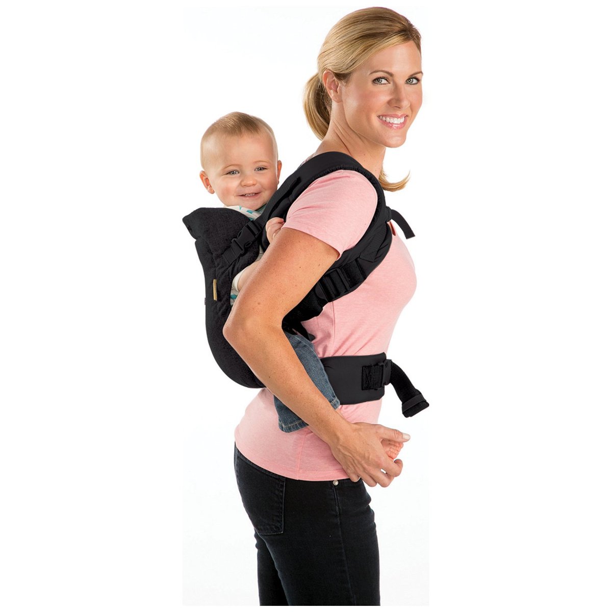 Porte bébé flip 4 en 1 denim noir, INFANTINO