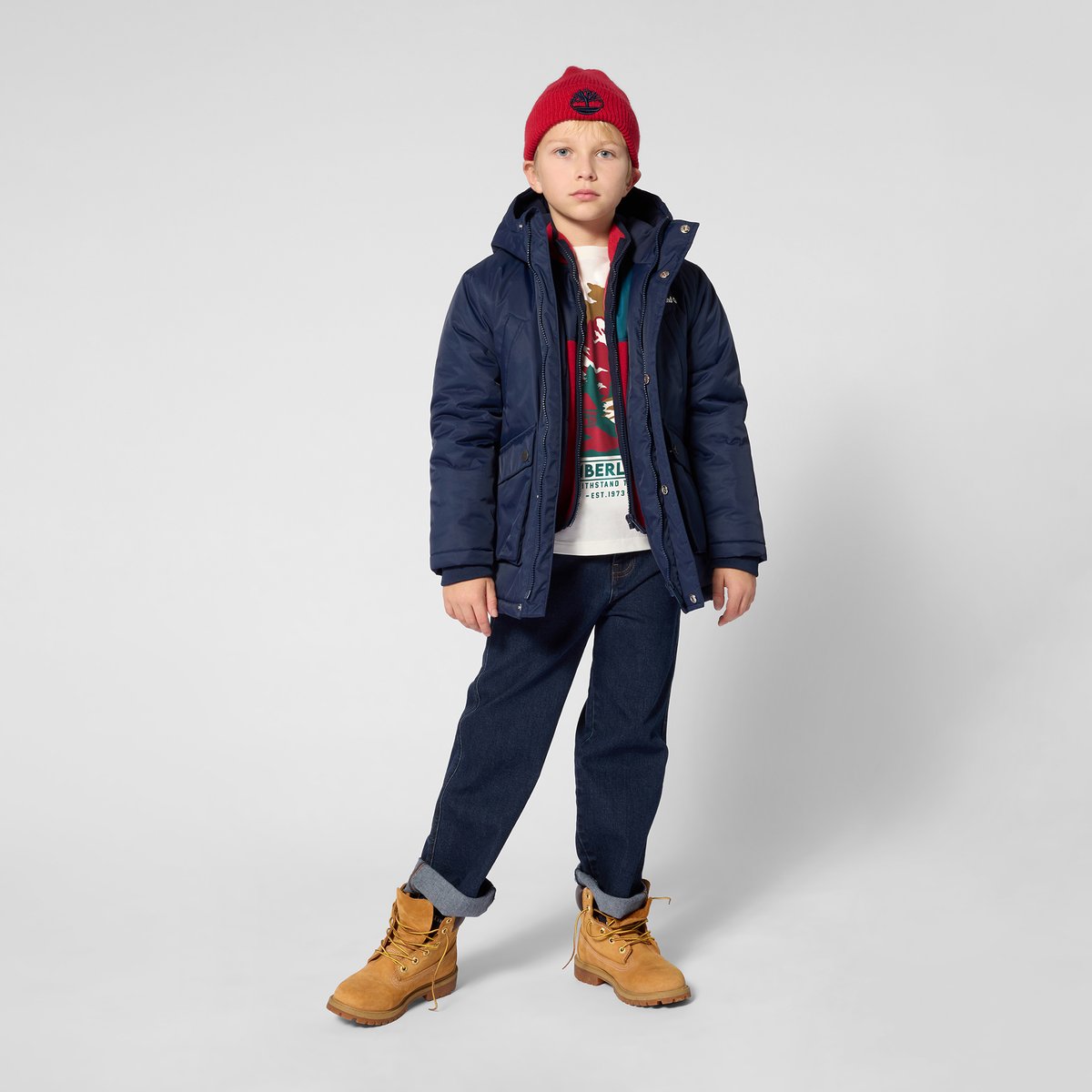 Tee-shirt manches longues ivoire, TIMBERLAND