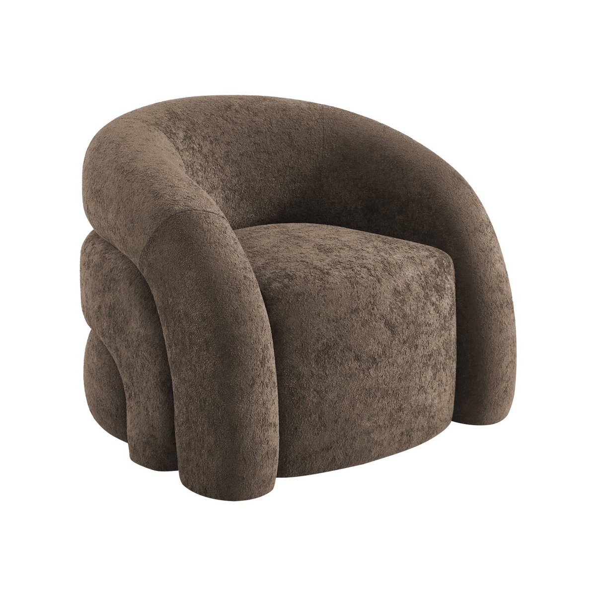 Fauteuil organique tissu 1 place RENBO marron, SWEEEK