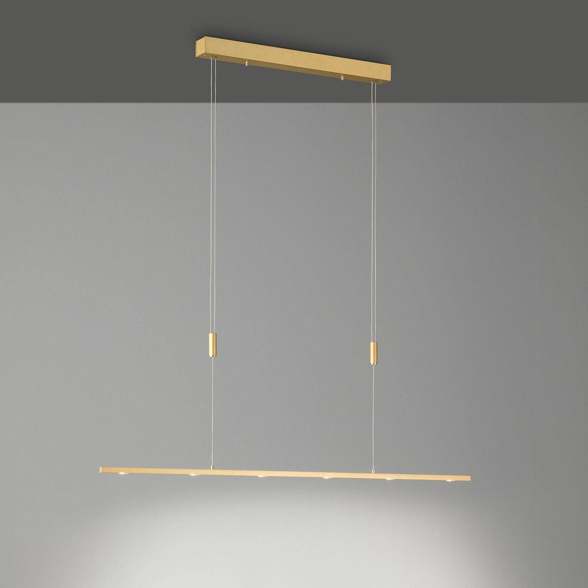 Suspension En Aluminium Moderne Led, Tolu laiton mat brossé, laiton poli, LUCANDE