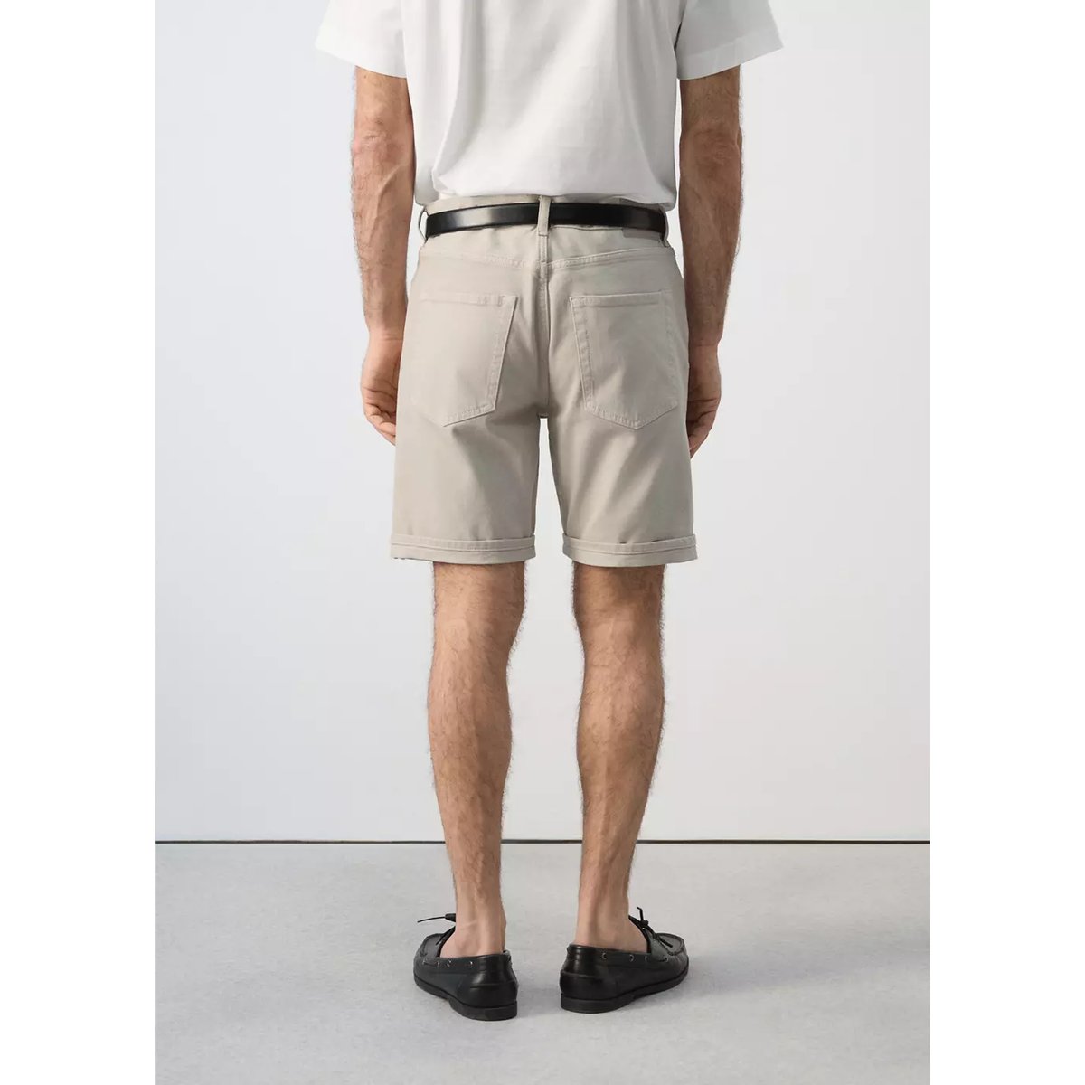 Bermuda en jean slim fit beige, MANGO MAN