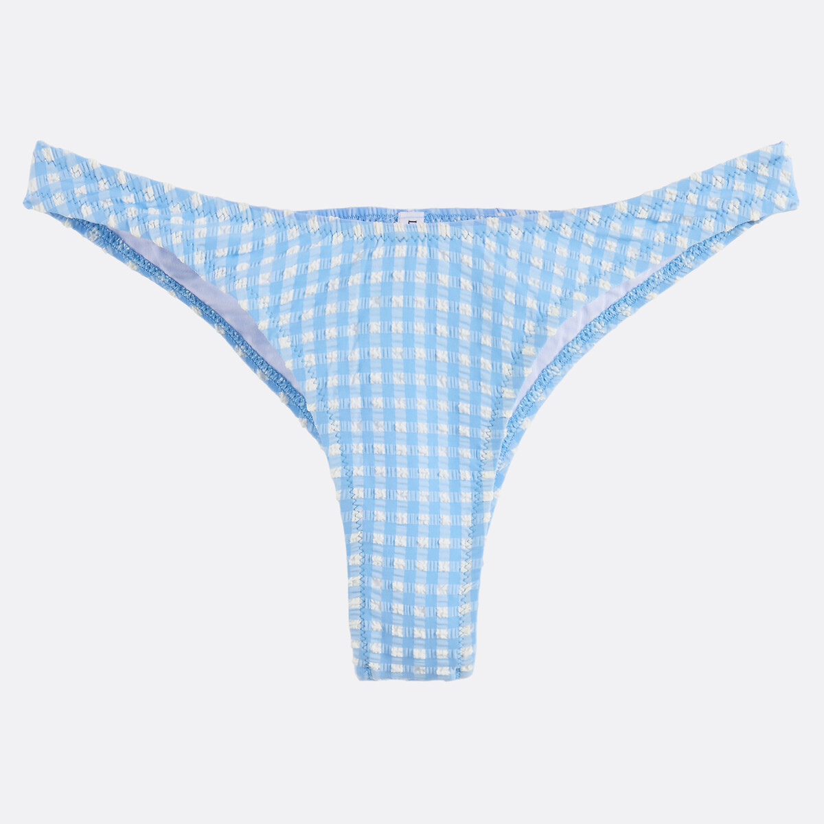 Cuecas cavadas de biquíni em xadrez, Signature JOHANE vichy azul, LA REDOUTE COLLECTIONS