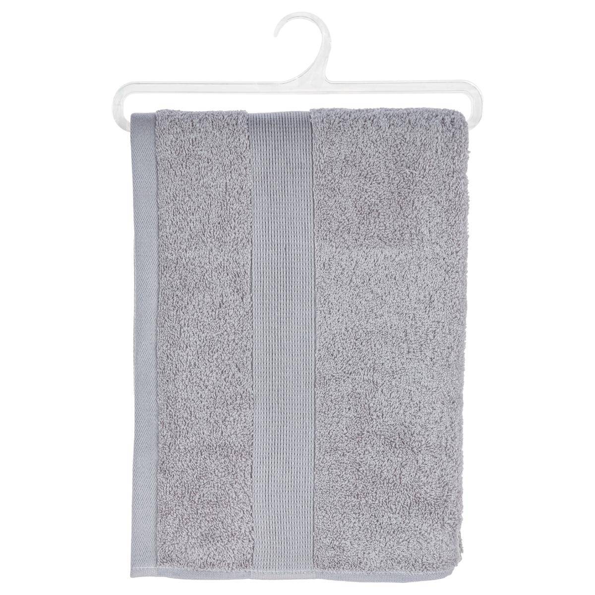 Drap de douche en coton ESSENTIEL gris clair, ATMOSPHERA