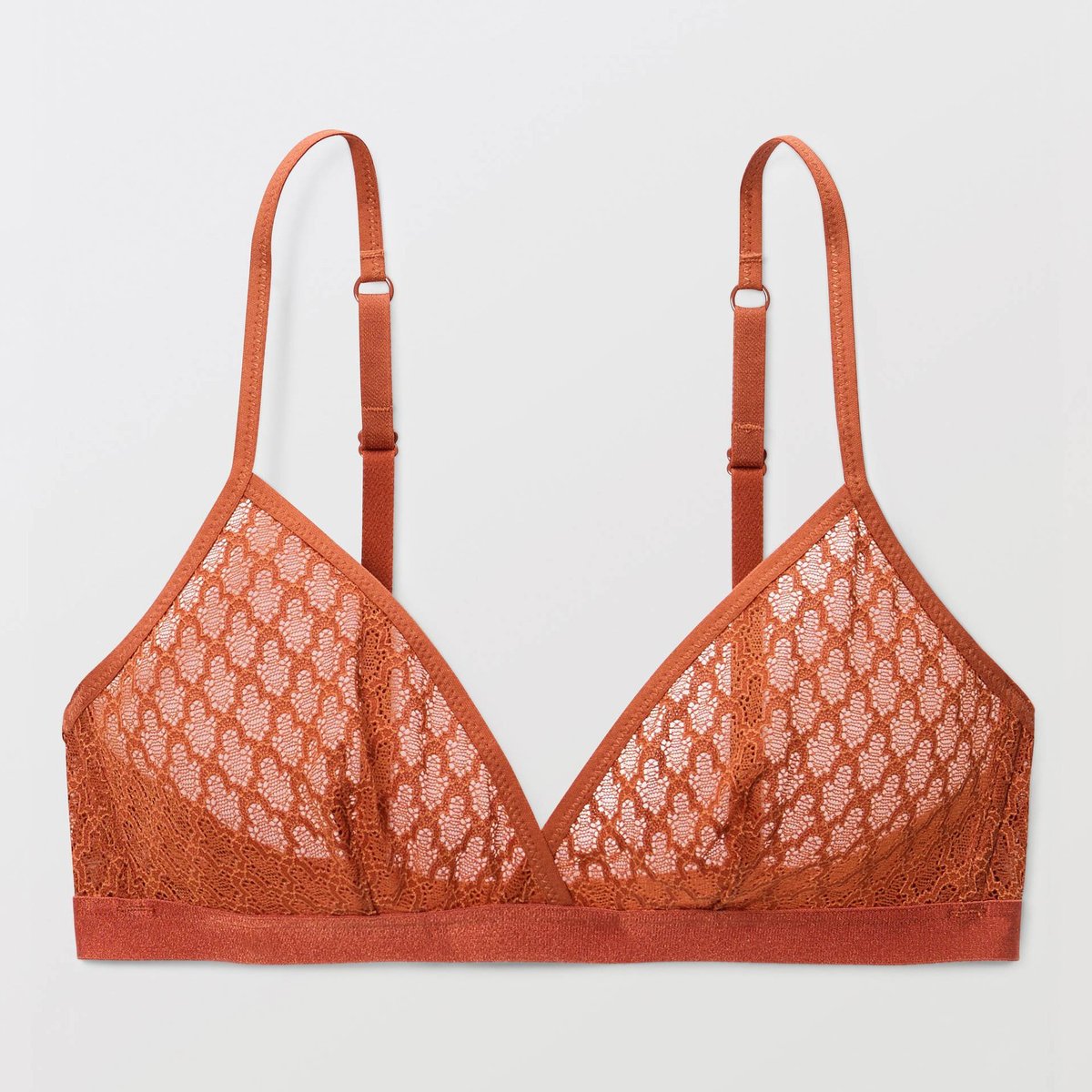 Soutien-gorge triangle MELLA en dentelle fez, MONOPRIX