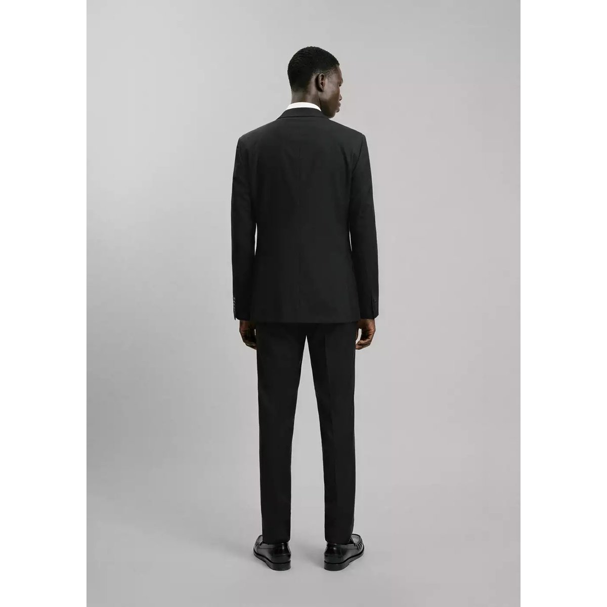 Blazer droit avec poches à rabat noir, MANGO TEEN