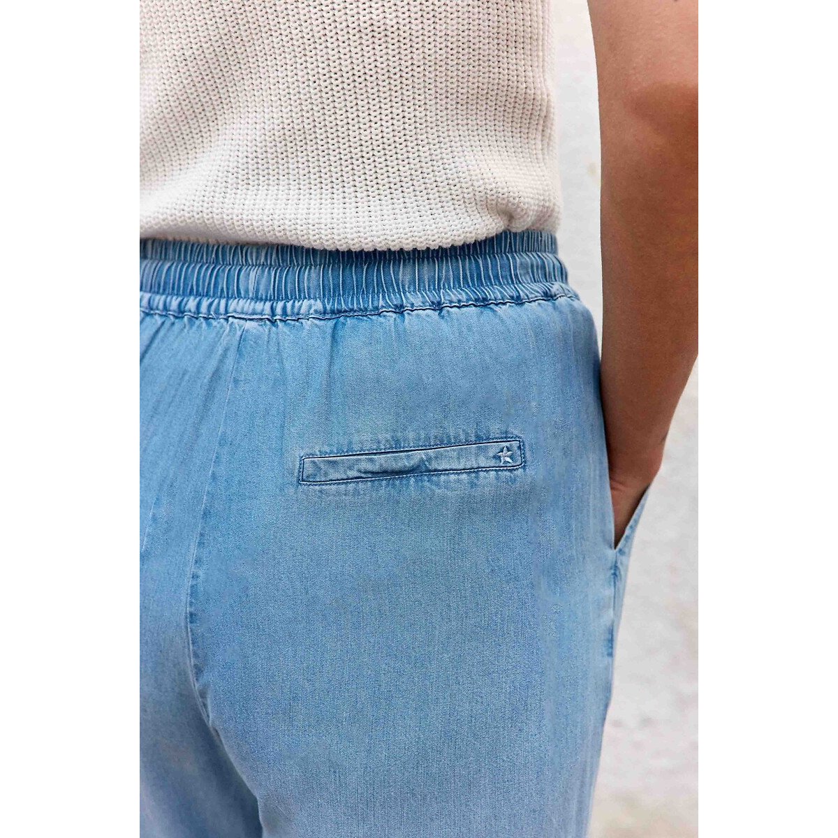 Pantalon large en lyocell, POLTA bleu stone, LA PETITE ETOILE