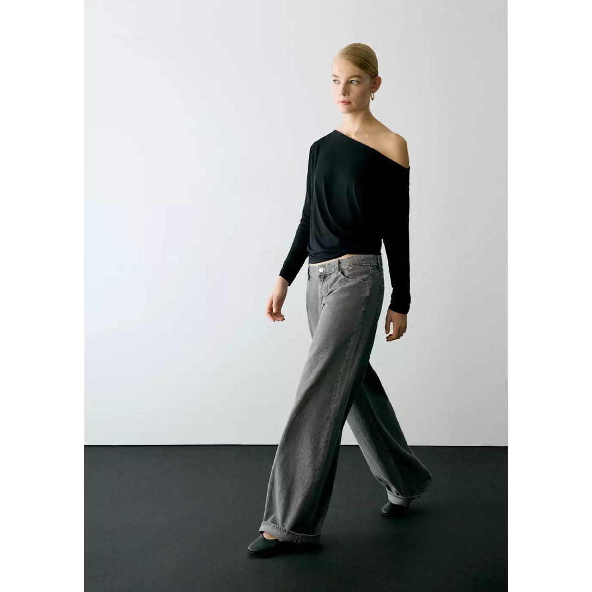 Jeans jacquard gris denim, MANGO TEEN