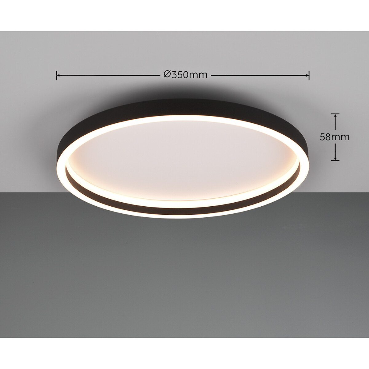 Candeeiro de teto Rotonda, TRIO Lighting preto , TRIO LIGHTING