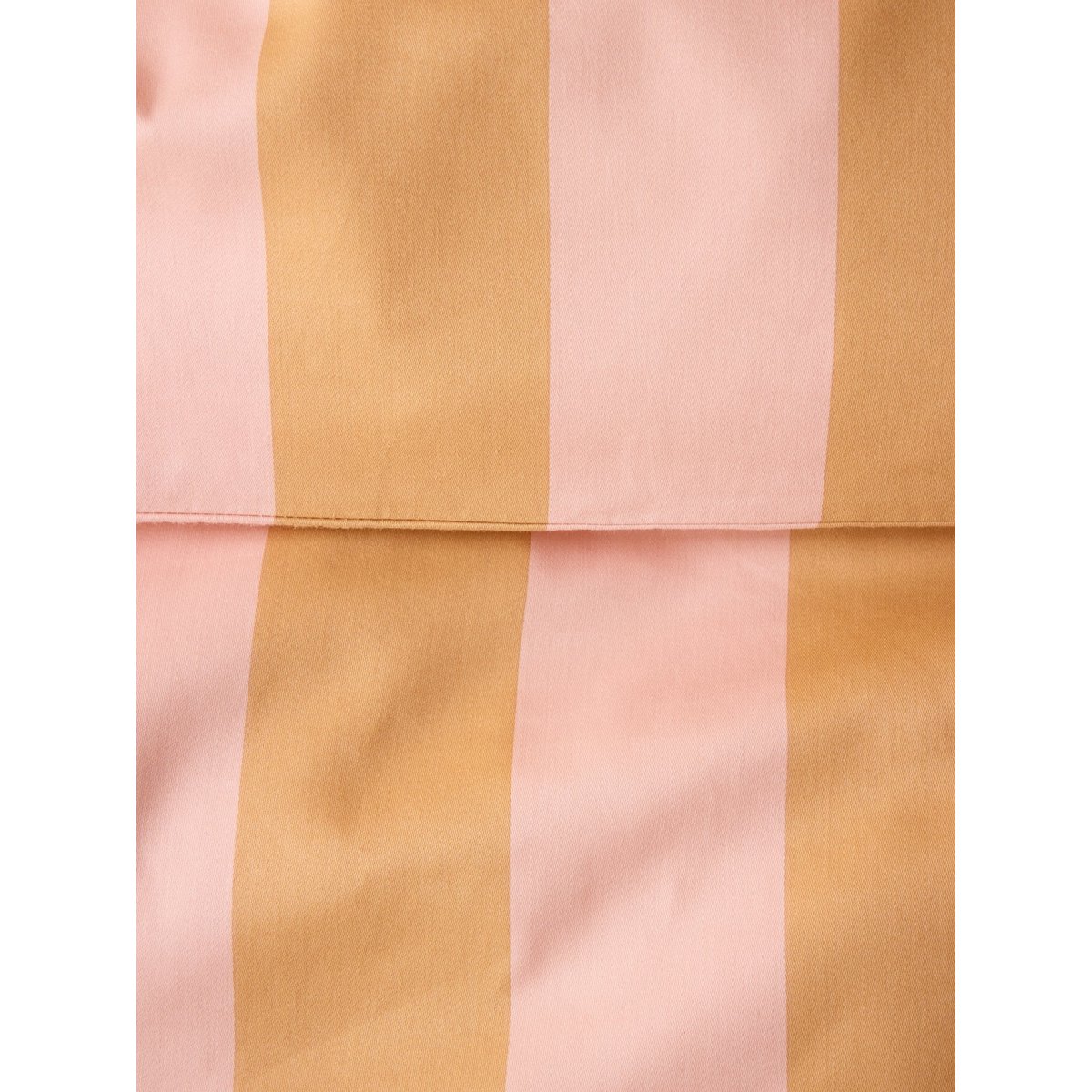 Housse de couette satin de coton "MAXINE" rayure rose, CYRILLUS