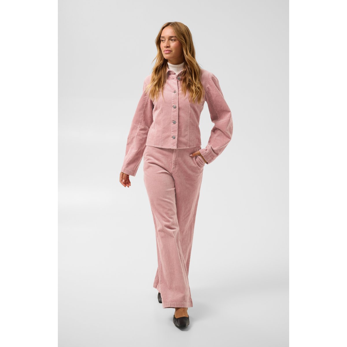 Chemise à manches longues rose rale mauve, KAFFE