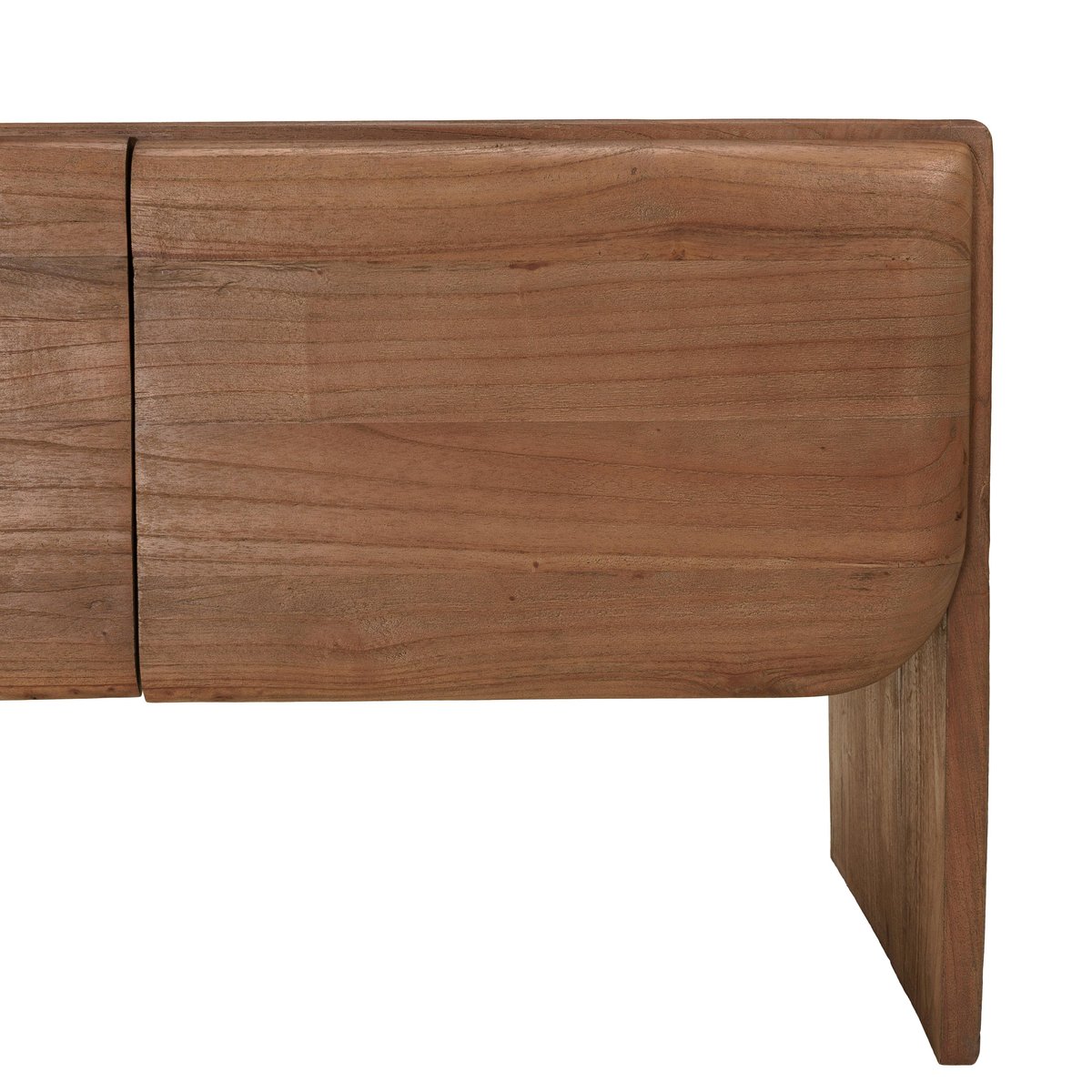 Meuble TV 4 portes en bois de mindi ARCUS bois naturel, PIER IMPORT