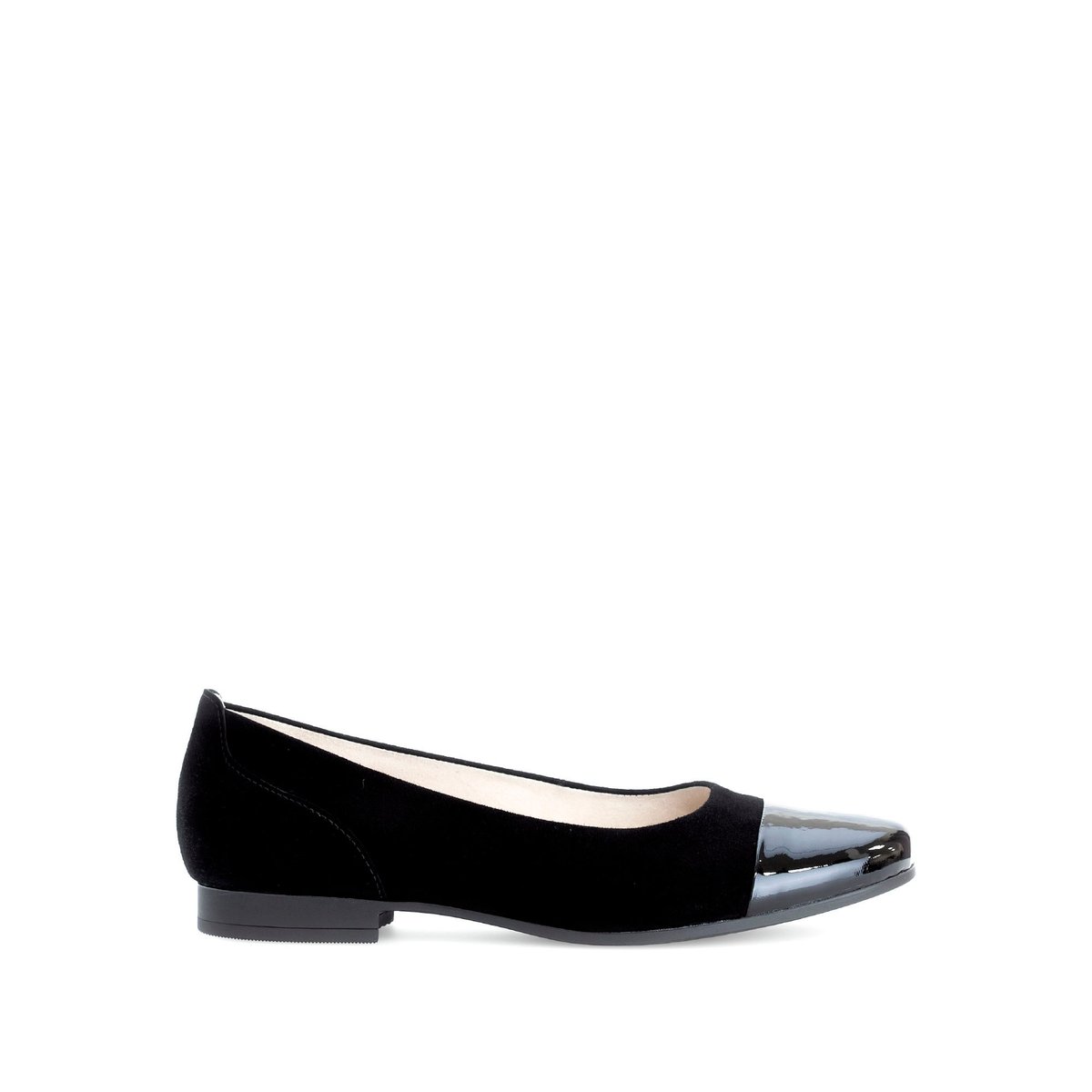 Ballerines en cuir à talon décroché noir, GABOR