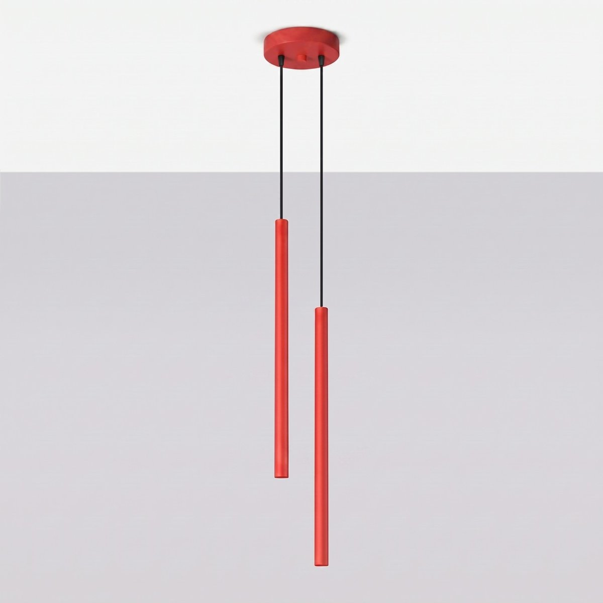 Suspension Acier Rouge G9 2 PASTELO rouge, EDEN