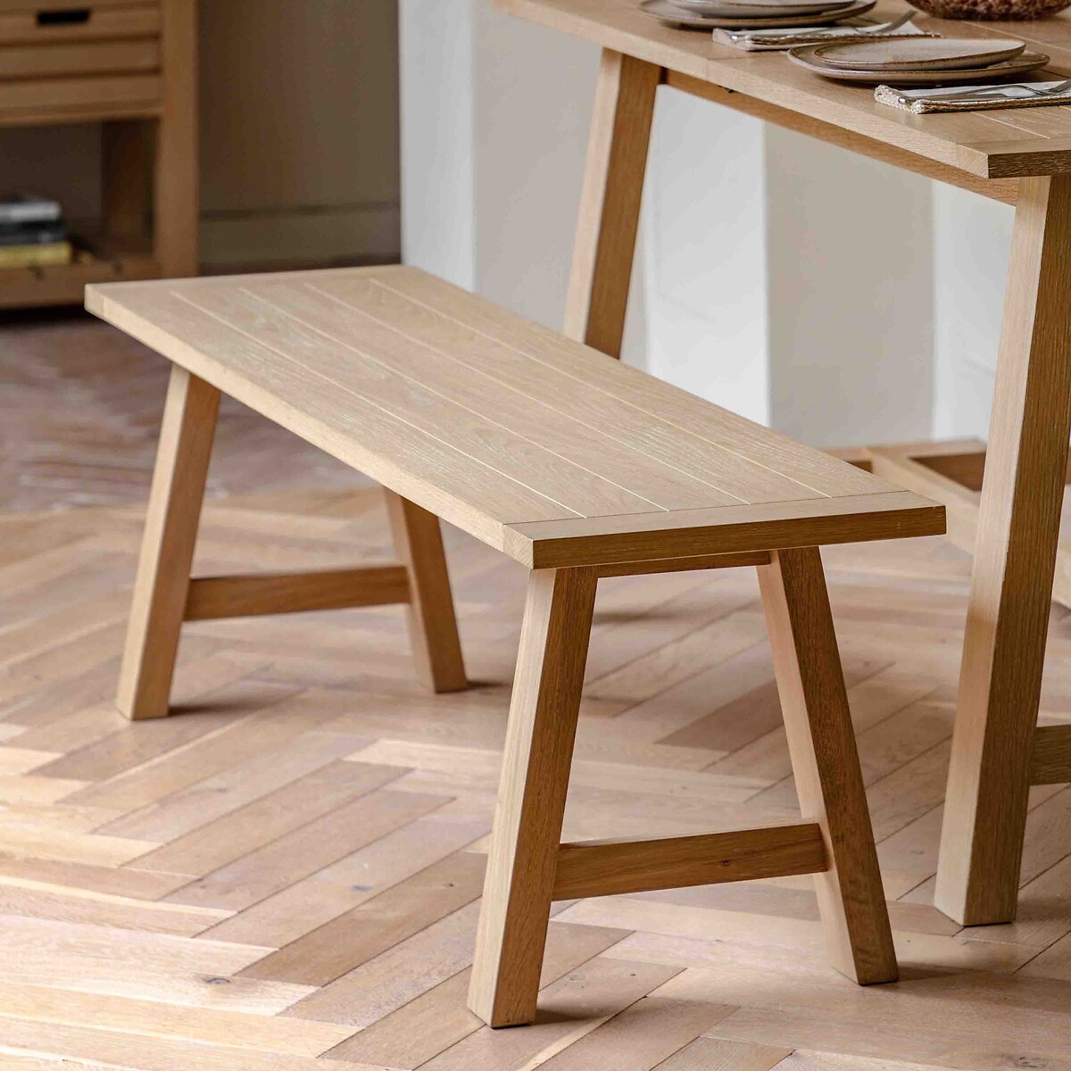 Ende Trestle Dining Bench oak, ÉDITÉ