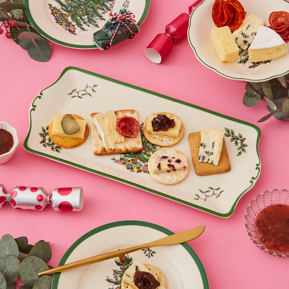 Christmas Tree Sandwich Tray white, SPODE