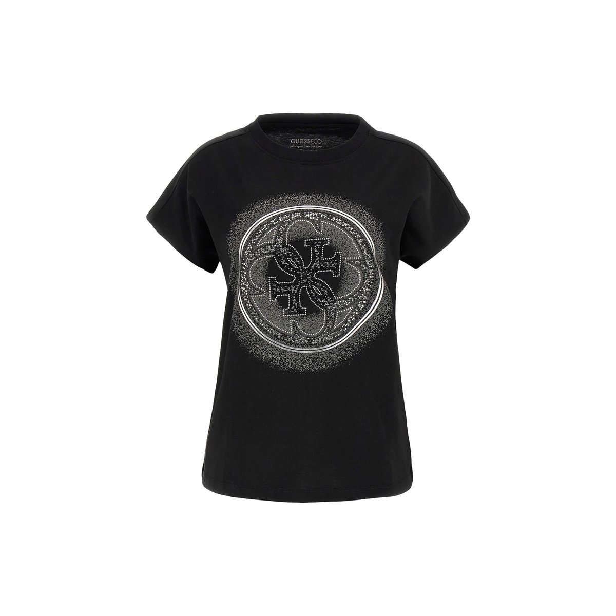 T-Shirt Logo 4G Coupe Slim noir, GUESS
