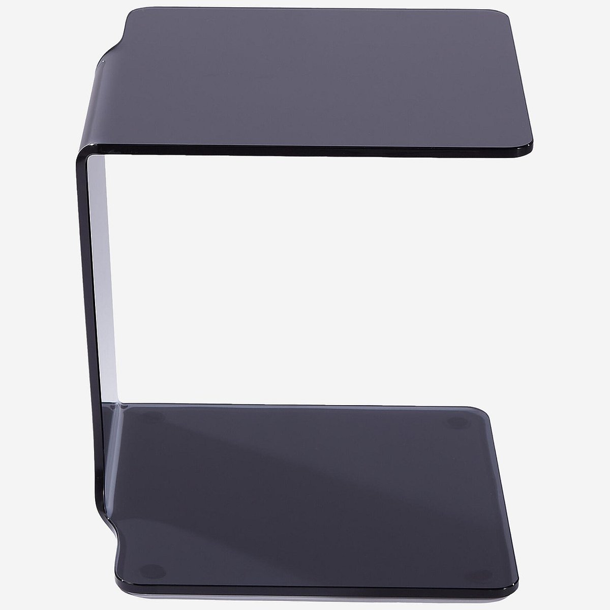 Table d'appoint verre CORNUDA gris, HABITAT