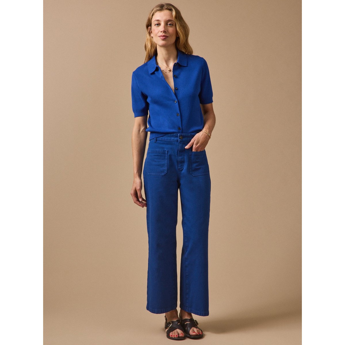 Gilet col polo coton biologique outremer, CYRILLUS