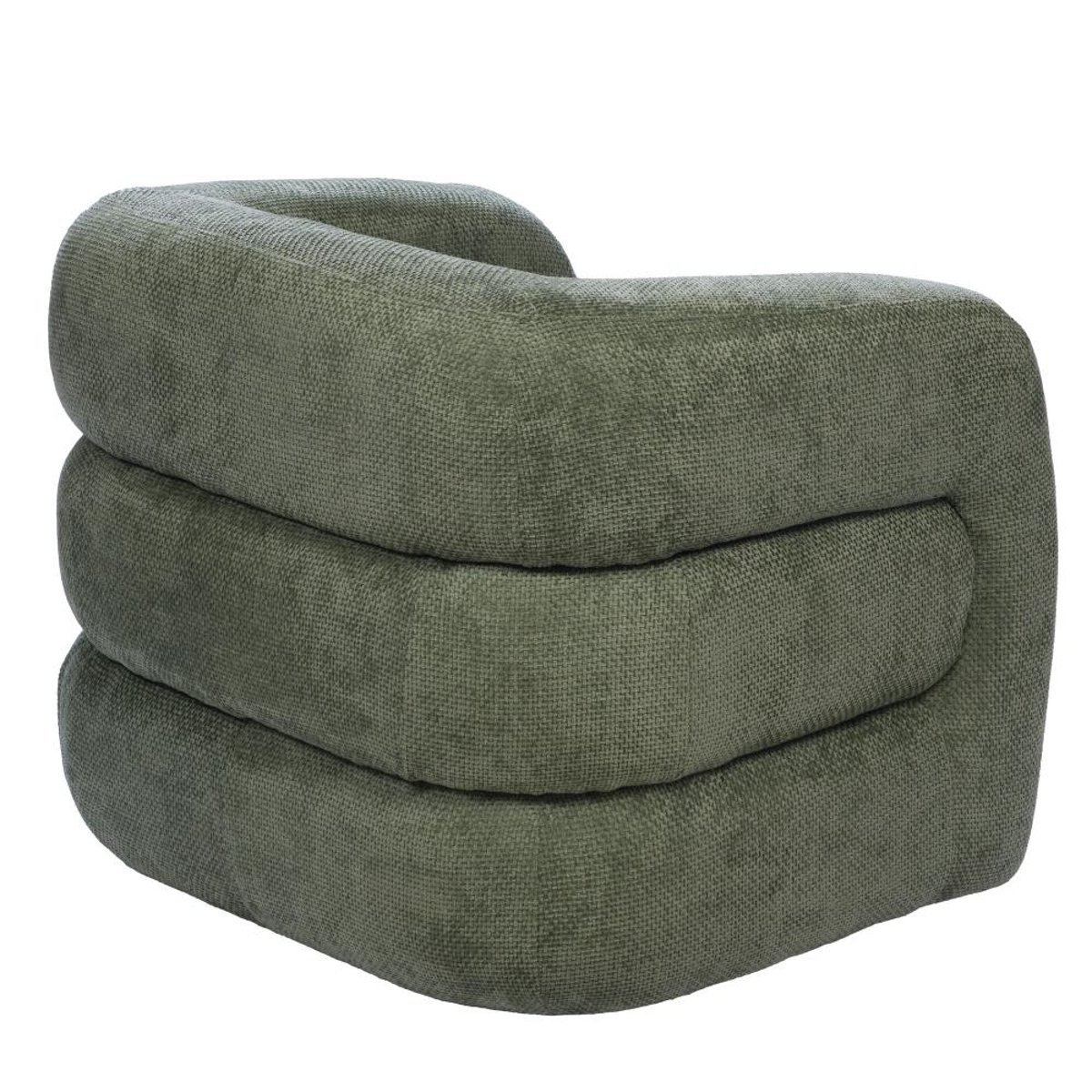 Fauteuil en tissu Bess gris, AMADEUS