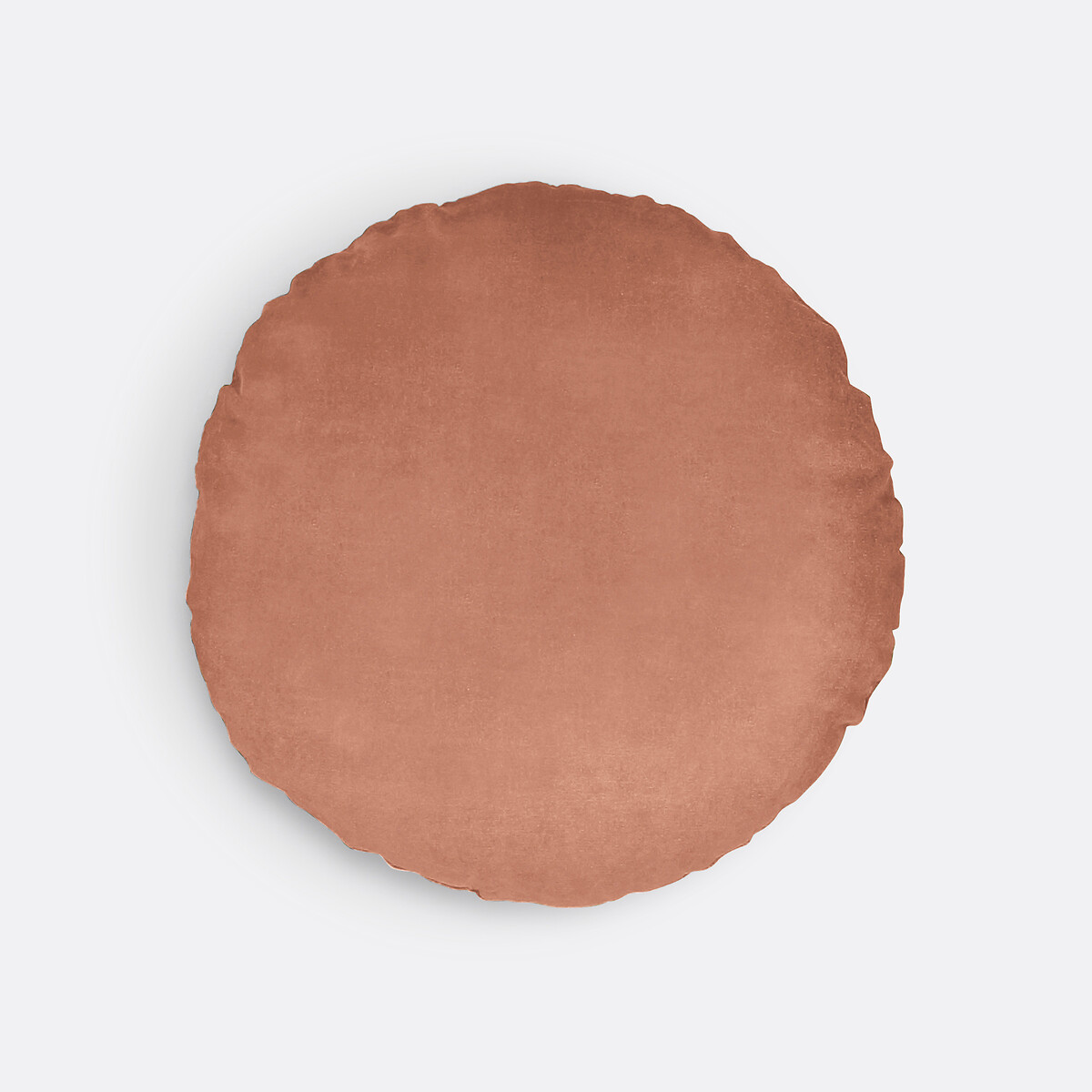 Cuscino rotondo in velluto, Velvet praline, LA REDOUTE INTERIEURS