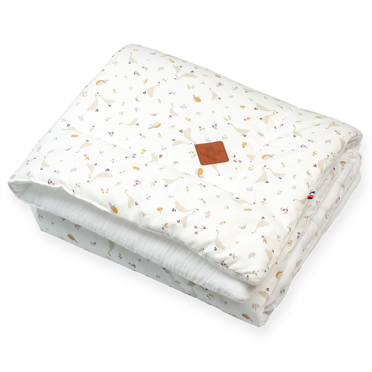 Couverture réversible en gaze de coton SIDONIA sidonia, beige, écru, blanc, SEVIRA KIDS