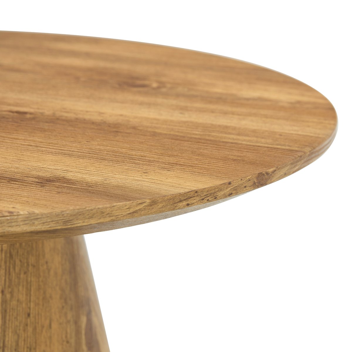 Table basse effet bois ronde scandinave, CONEA medium oak, MEUBLES COSY