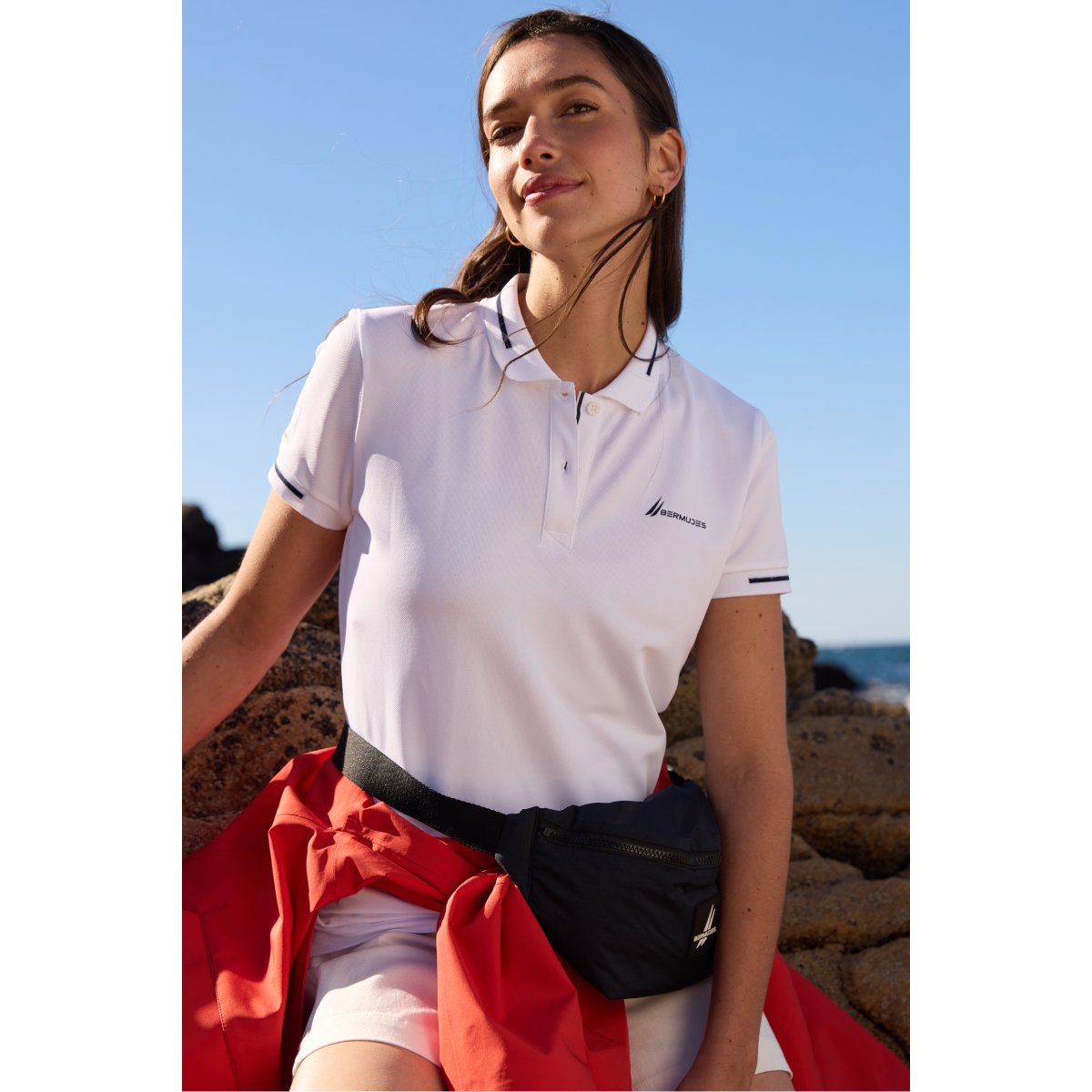 Polo CABESTAN blanc, BERMUDES