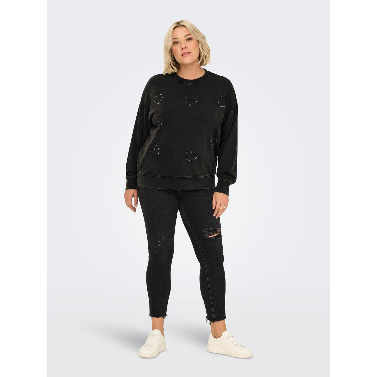 Sweat-Shirt noire - black, ONLY CARMAKOMA