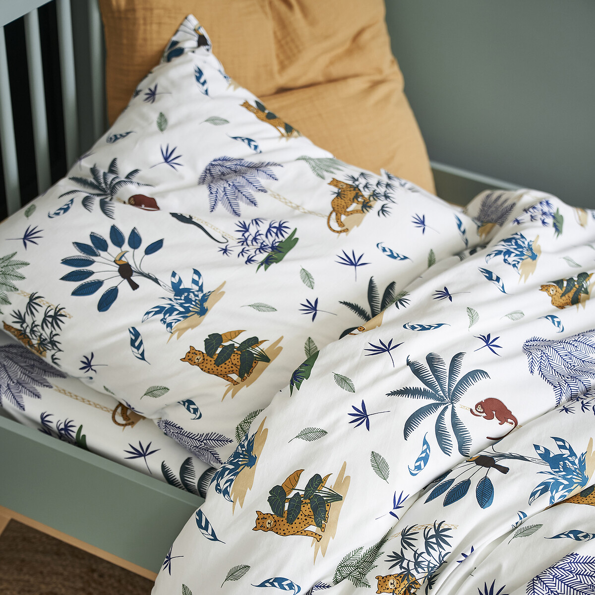 Little Jungle Organic Cotton Pillowcase printed, LA REDOUTE INTERIEURS