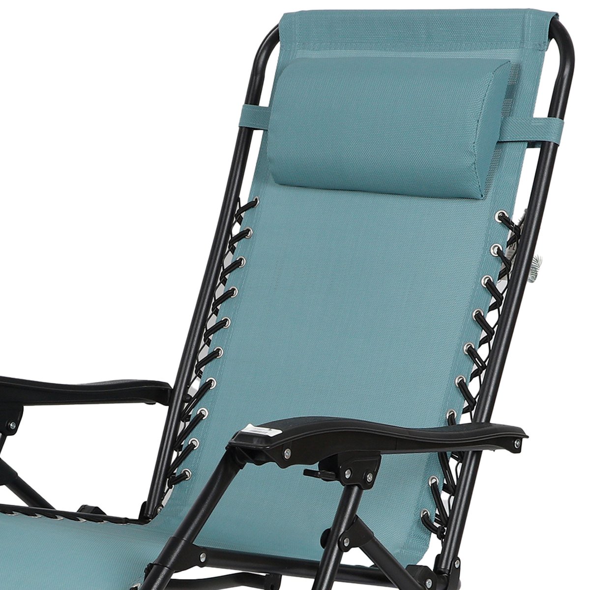Fauteuil transat relax bleu pliable 175x64x108cm bleu, WADIGA