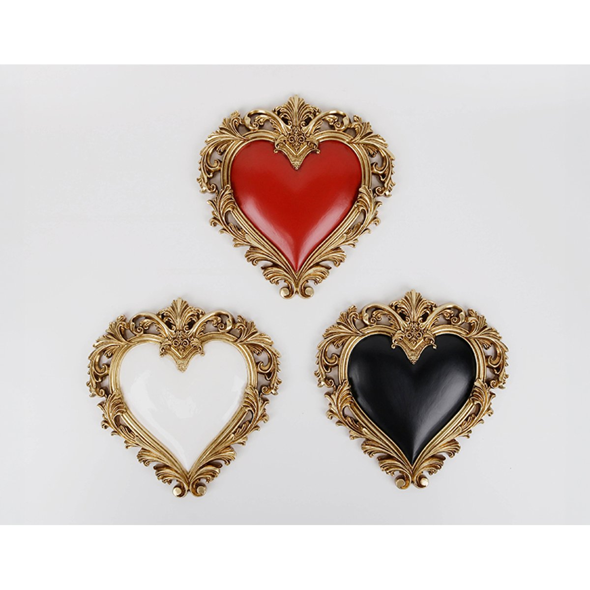 Déco murale coeur 16.2x16.6cm rouge, EMDE