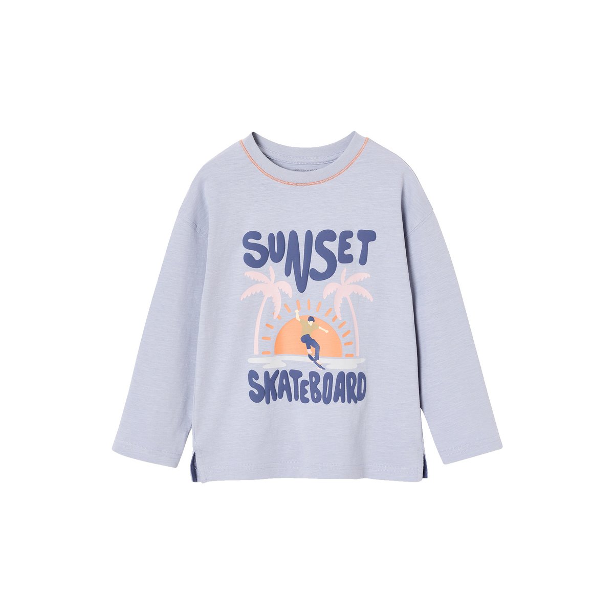 T-shirt manches longues bleu clair, VERTBAUDET