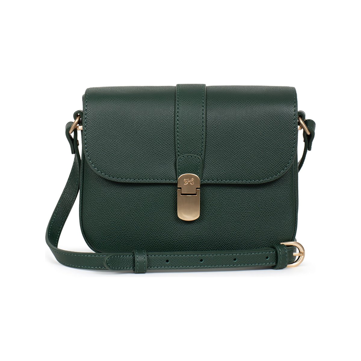 Sac porté travers  AUDE vert foncé, HEXAGONA