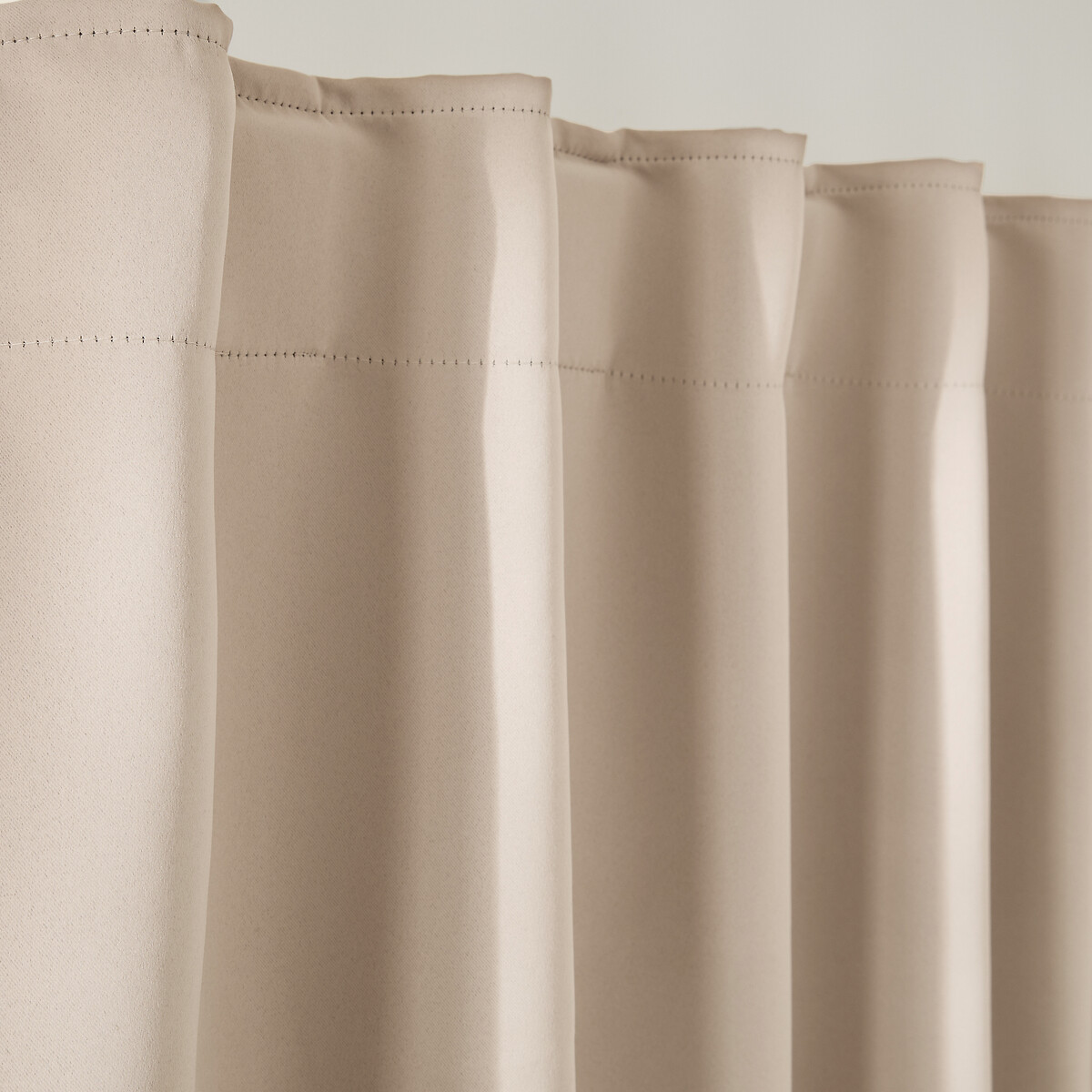 Cortina opaca Voda con trabillas ocultas beige marrón claro, LA REDOUTE INTERIEURS