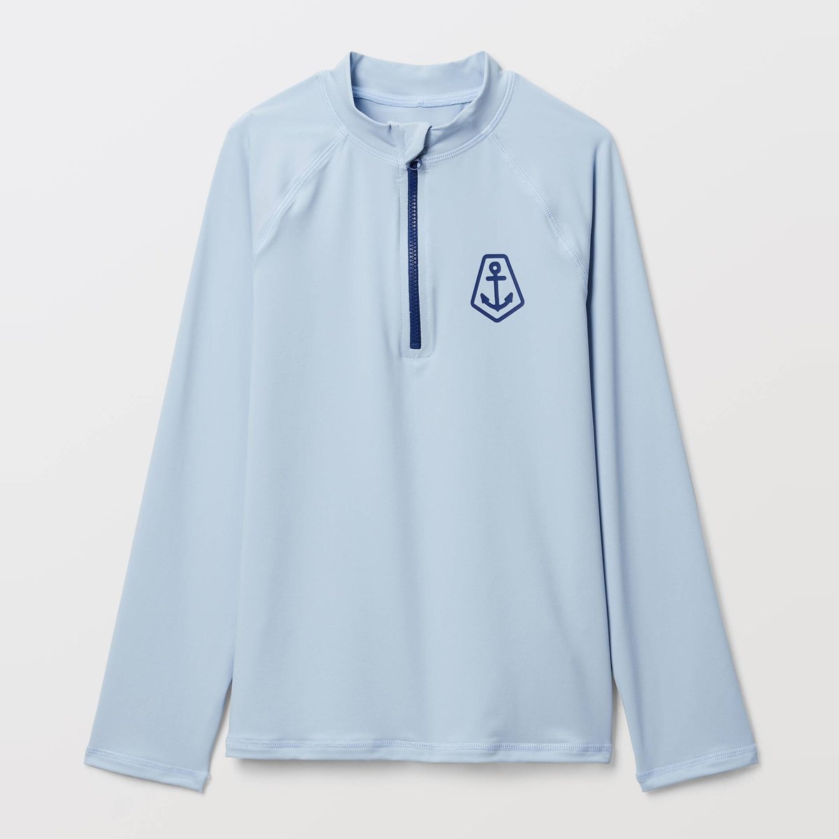T-shirt manches longues uni anti UV bleu, MONOPRIX