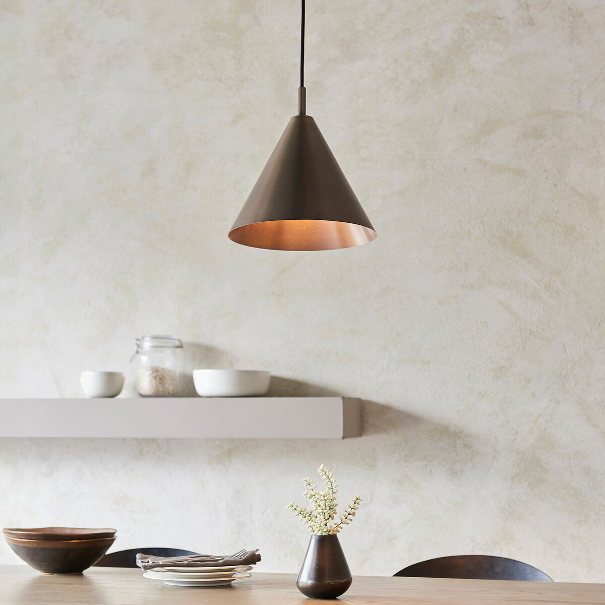 Carlow Dome Pendant Light bronze, ÉDITÉ