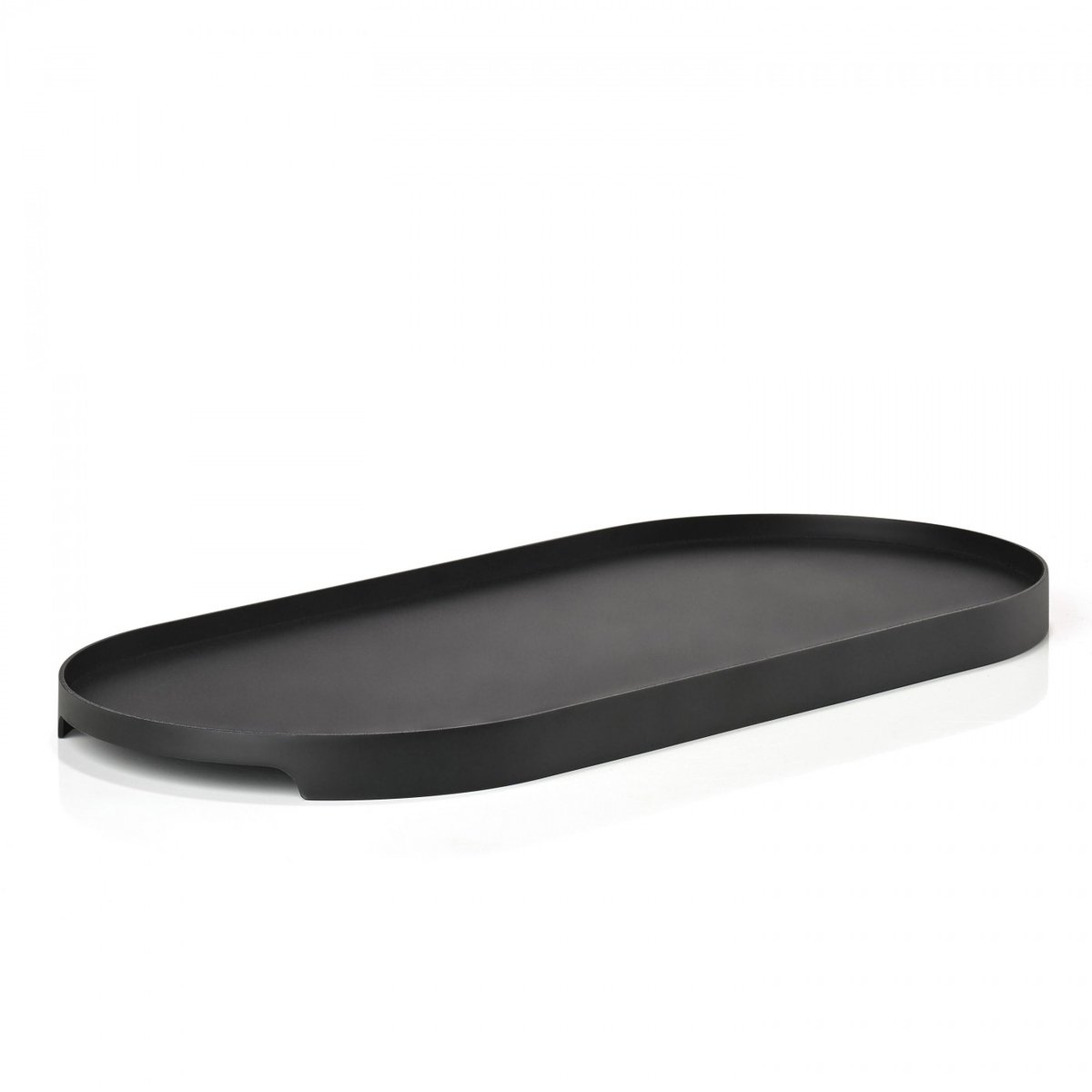 Plateau Ovale Single Noir Métal Medium 35 x 16 cm noir, ZONE DENMARK