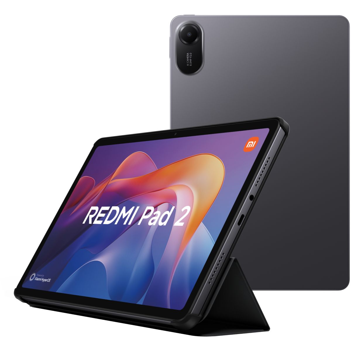 Tablette Android Pack Redmi Pad2 128Go Wi-Fi Gris + Etui gris, XIAOMI