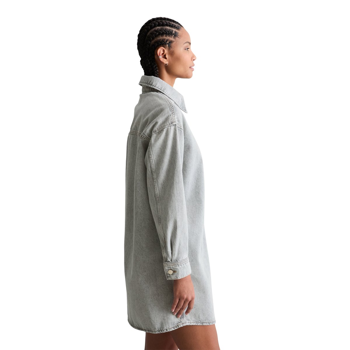 Robe en jean oversize en denim rigide hellgrau, MARC O’POLO DENIM