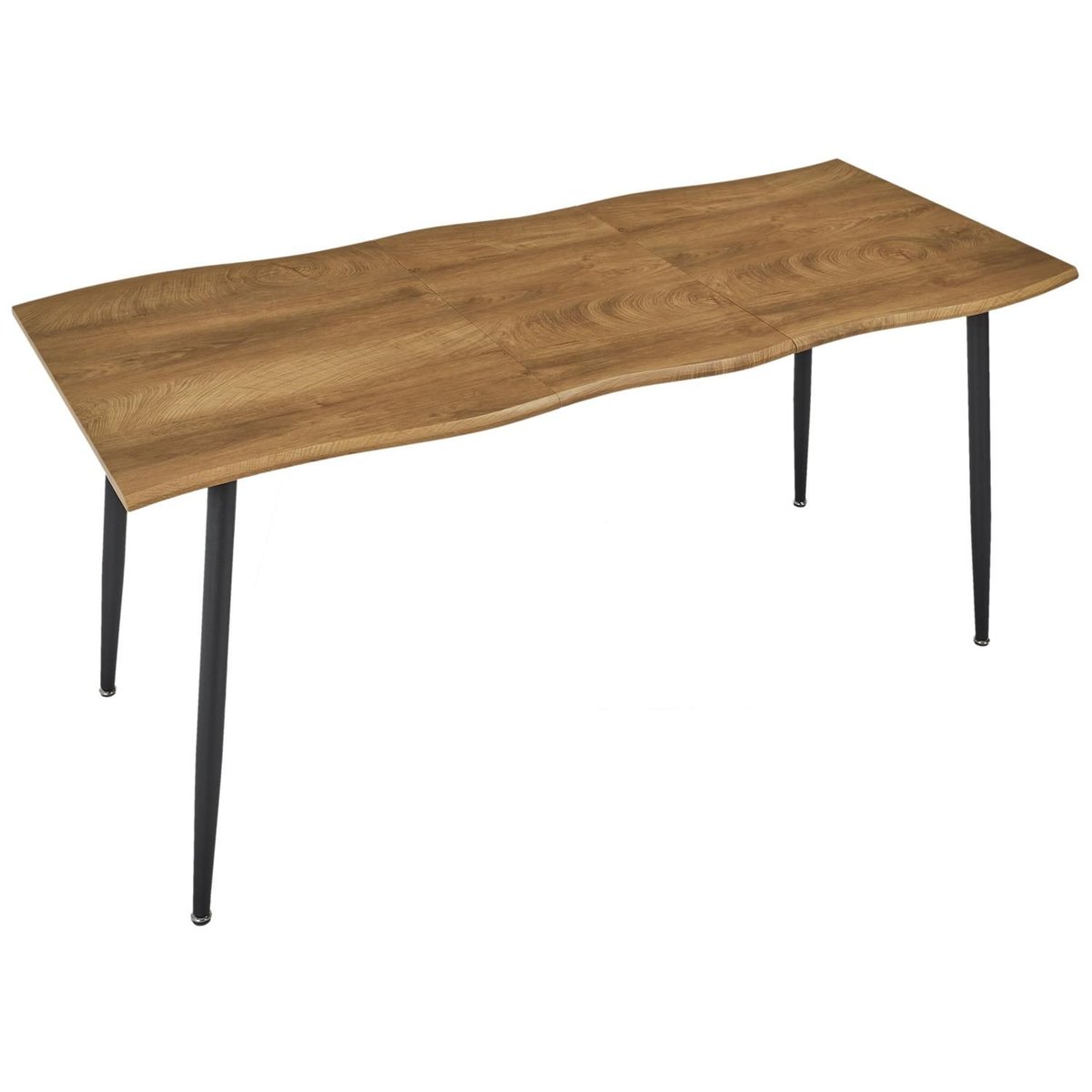 Table à manger extensible forme organique 4 à 6 places ABBOTT marron, THE HOME DECO FACTORY
