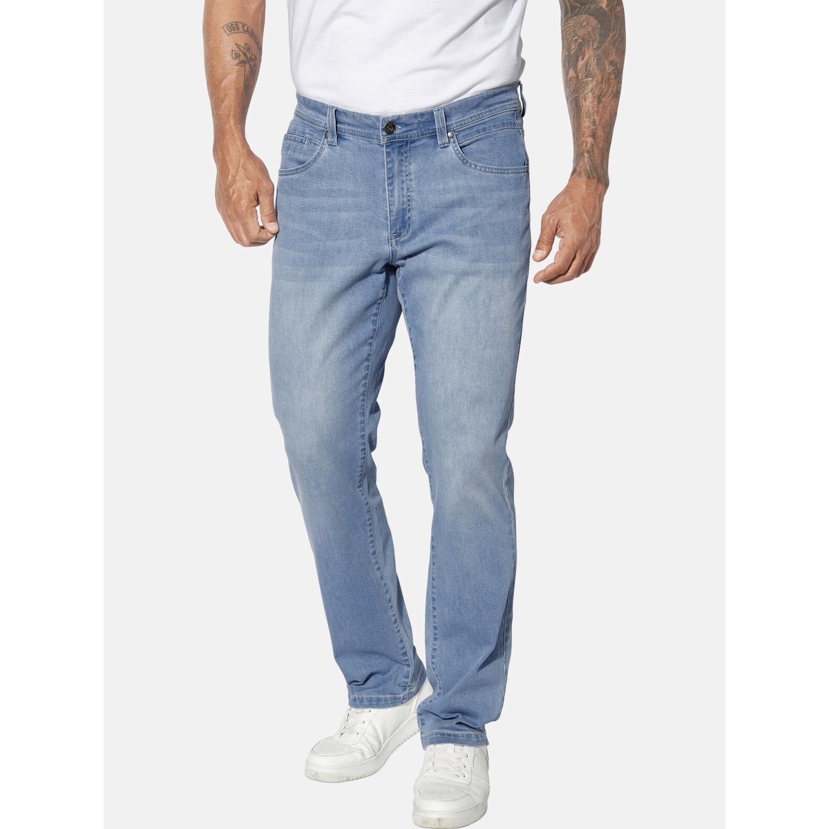 Jean taille basse BJOWID bleu clair, JAN VANDERSTORM