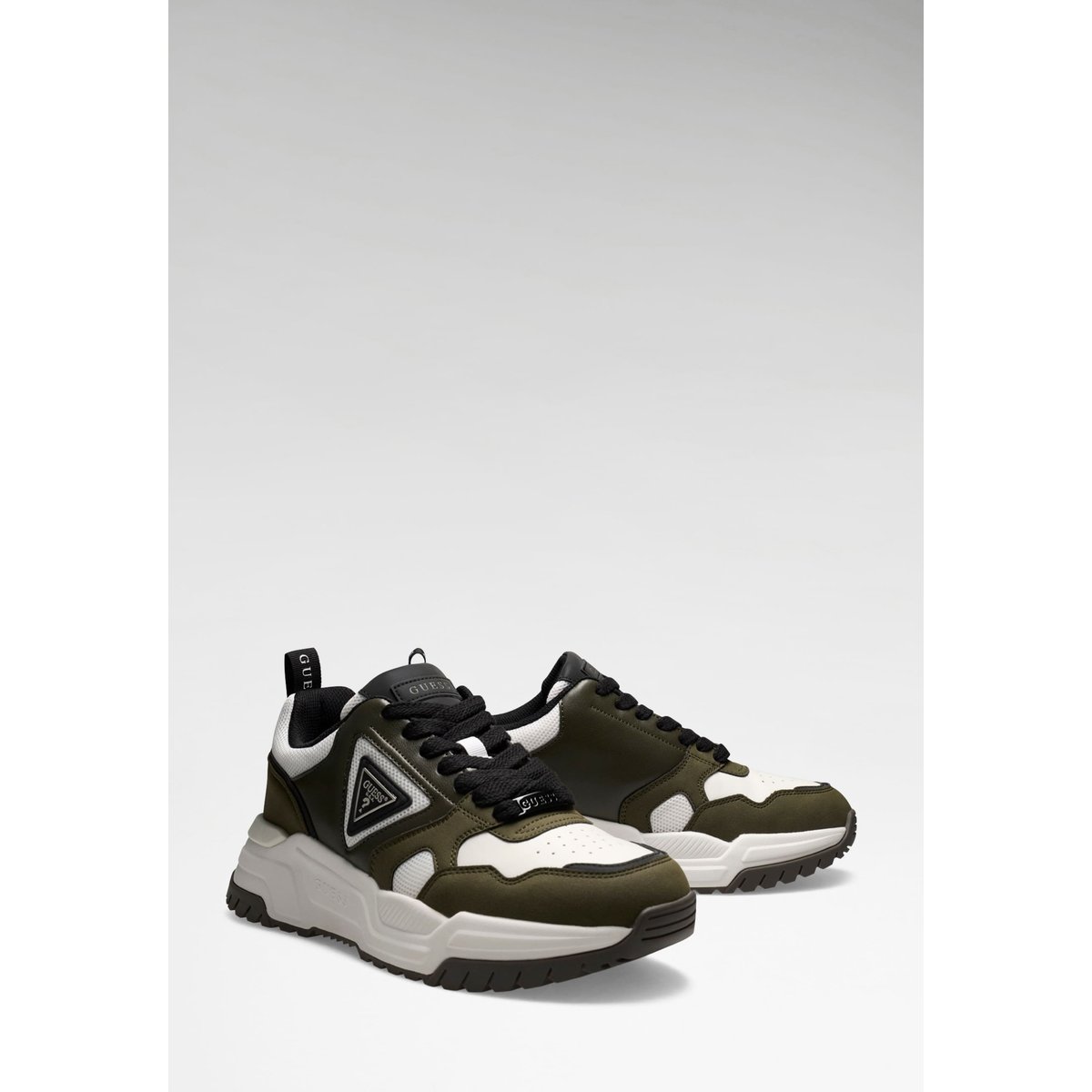 Chaussures De Course Helado En Cuir Synthétique vert, GUESS