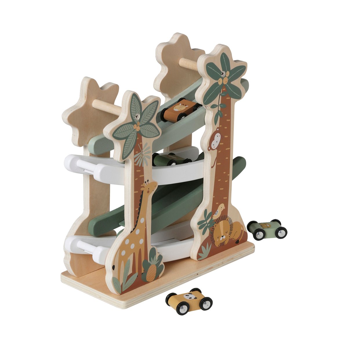 Le toboggan des animaux TANZANIE en bois FSC® vert, VERTBAUDET