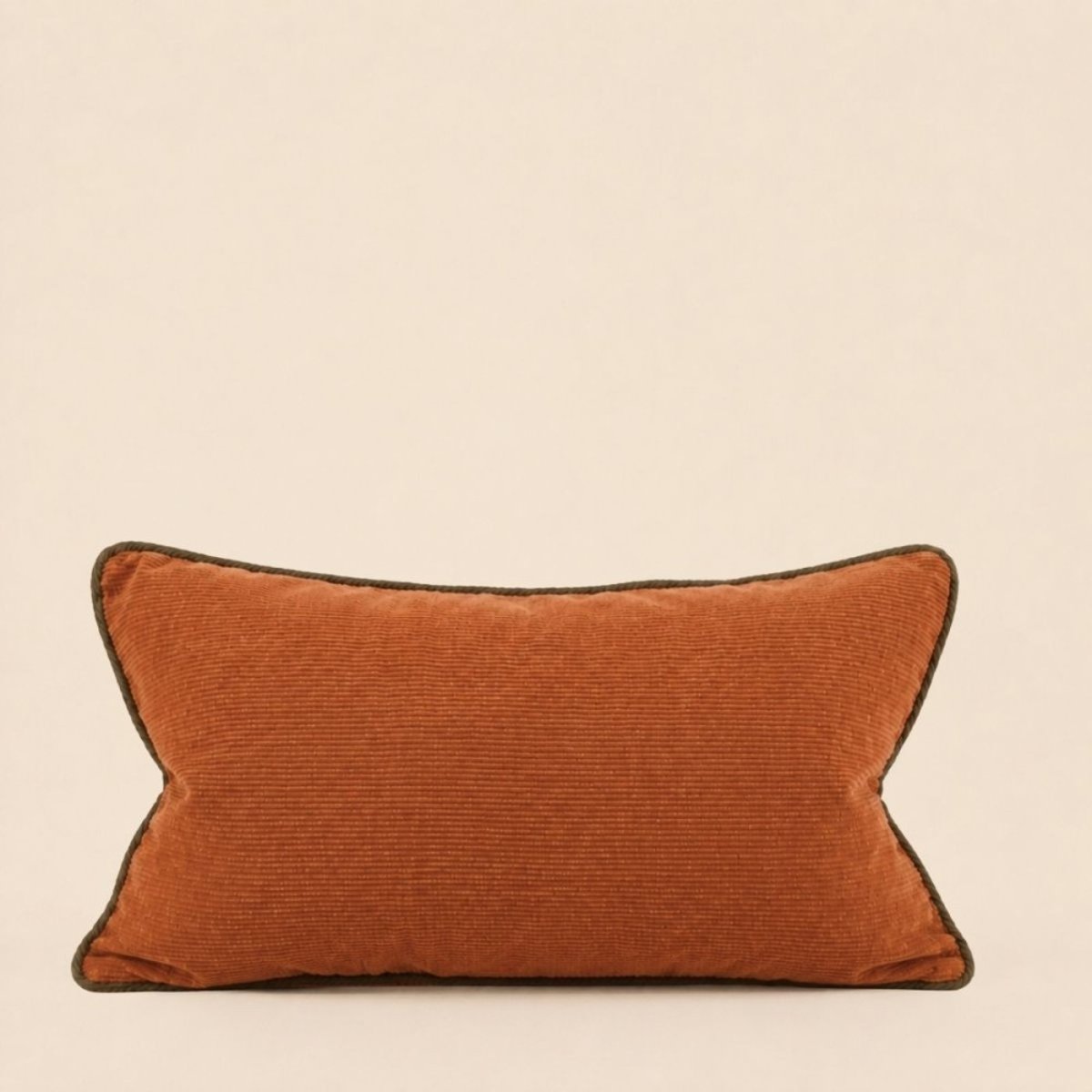 Lot de 2 housses de coussin 35x60cm en velours marron, ORNAMI