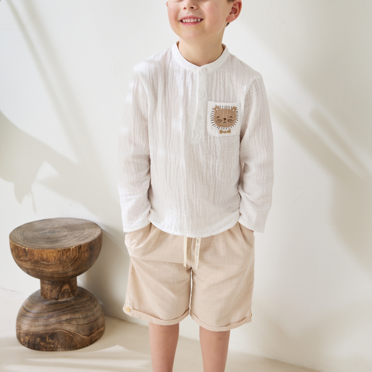 Bermuda enfant Auguste sable, PETIT BEGUIN