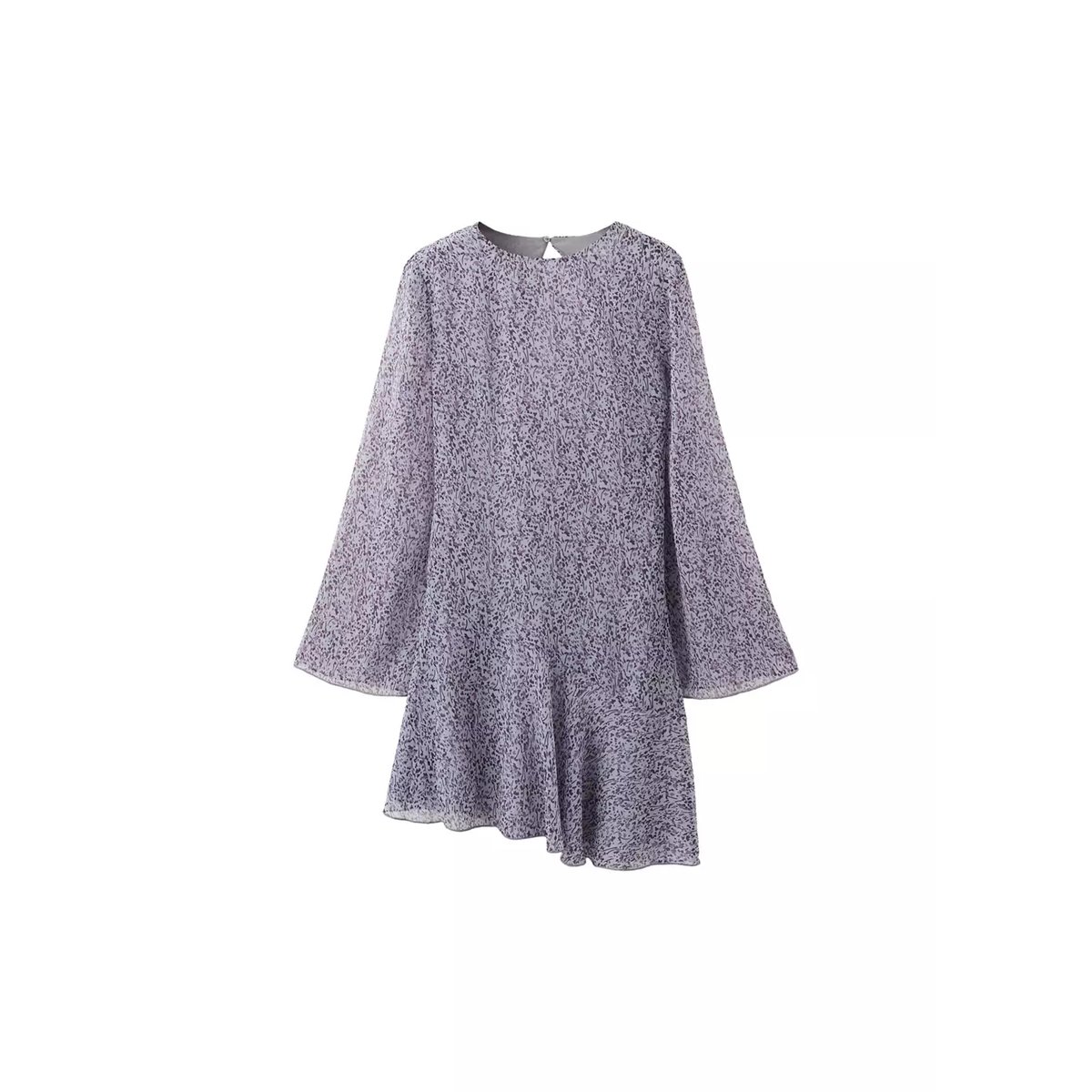 Robe imprimée ouverture dos violet clair/pastel, MANGO TEEN