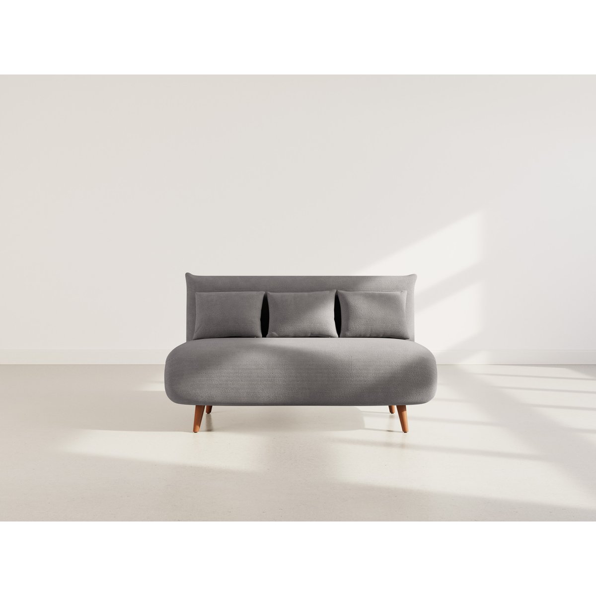 Banquette convertible clic-clac 2 places, LUMI gris, BEST MOBILIER